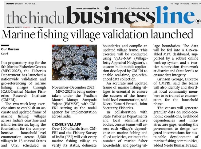 Marine fishing village validation launched