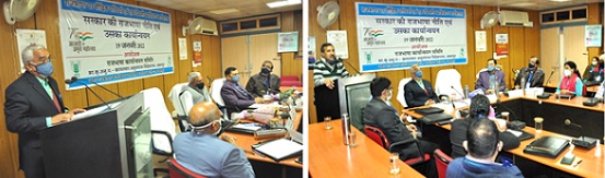 19 जनवरी, 2022, जबलपुर भाकृअनुप-खरपतवार अनुसंधान निदेशालय जबलपुर द्वारा राजभाषा पर एक दिवसीय बौद्धिक परिचर्चा एवं प्रशिक्षण कार्यशाला का आयोजन दिनांक 19 जनवरी, 2022 को जबलपुर में किया गया। दो सत्रों में आयोजित प्रशिक्षण में, प्रथम सत्र के वक्ता- प्रो. अरुण कुमार, पूर्व प्राचार्य, गोविन्दराम सेकसरिया महाविद्यालय, जबलपुर ने “आज के परिदृष्य में राजभाषा” का महत्व विषय पर एवं द्वितीय सत्र के वक्ता- श्री घनश्याम नामदेव, सहायक निदेशकए हिन्दी शिक्षण योजना, जबलपुर ने “कम्प्यूटर में यूनिकोड का प्रयोग एवं अन्य तकनीकी जानकारी” पर जोर देते हुए नगर के समस्त केन्द्रीय संस्थान के प्रतिनिधियों से संवाद एवं परिचर्चा किए। भाकृअनुप-खरपतवार अनुसंधान निदेशालय जबलपुर द्वारा राजभाषा पर बौद्धिक परिचर्चा एवं प्रशिक्षण कार्यशाला आयोजित प्रशिक्षण कार्यशाला का उद्घाटन डॉ. जे. एस. मिश्र, निदेशक, खरपतवार अनुसंधान निदेशालय, जबलपुर एवं मुख्य अतिथि प्रो. अरुण कुमार, श्री राज रंजन श्रीवास्तव (सचिव नराकास), डॉ. पी. के. सिंह एवं श्री बसंत मिश्रा ने दीप प्रज्वलित कर मां सरस्वती के माल्यार्पण द्वारा किया। मुख्य अतिथि प्रो. अरुण कुमार ने कहा कि संग-साथ में बोली जाने वाली जनसामान्य की भाषा ही राजभाषा है। संसार का कोई भी देश अपनी भाषा की अवहेलना करके प्रगति नहीं कर सकता। भाषा में अद्भुत शक्ति होती है यह हमें एक दूसरे से जोड़ती है। प्रो. कुमार ने भाषा की स्थिति के संबंध में बताया कि देश में पाली, प्राकृत, हिंदी आदि लगभग 7000 भाषाएं हैं, इसमें विविधता की जगह एकरूपता लाने की जरूरत है। साथ ही भाषा बाहरी आवरण नहीं है, यह अंतर मन से चाही जाने वाली इच्छा है। भाषा कोई चिन्ह नहीं है भाषा प्रतीक है, जो यह बोध कराती है कि भाषा एक अहसास है। डॉ. जे. एस. मिश्र ने नराकास के विभिन्न केंद्रीय कार्यालयों से पधारे सदस्य गण एवं मुख्य अतिथि तथा विशिष्ट अतिथियों का स्वागत किया एवं निदेशालय में राजभाषा के माध्यम से किए जा रहे अनुसंधानों के प्रचार, प्रसार एवं प्रशिक्षण सम्बंधी प्रयासो की जानकारी दीं। डॉ. मिश्र ने बताया कि कोई भी बोली अपने सुनिश्चित क्षेत्र को छोड़कर, किसी भी कारणवश, सभी जगह बोली जाने लगे तो वह सम्पर्क भाषा बन जाती है। अपनी भवानाओं और विचारो की अभिव्यक्ति के लिए भाषा का होना आवश्यक है, इसके लिए हिंदी हमेशा प्रथम पंक्ति में आती है। यदि भाषा की शक्ति का विस्ता