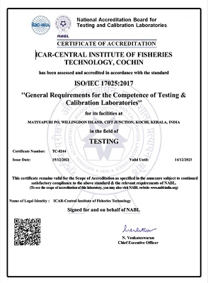 ICAR-CIFT crowns with NABL-FSSAI Integrated Accreditation to boost credentials of Indian Seafood Export 01.jpg