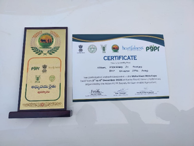 ICAR-NAARM Receives Best Exhibition Stall Award at Maha Kisan Mela 2025