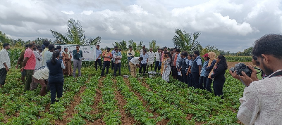Demonstration of Agri-drone for Biopesticides Application Organised