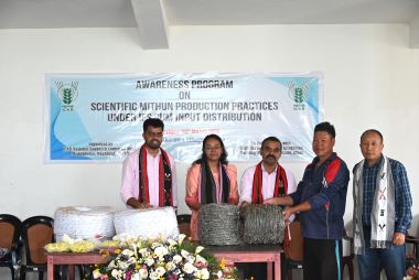 Awareness Programme on Scientific Mithun Production Practices cum Input Distribution Organised at ICAR-NRCM, Nagaland